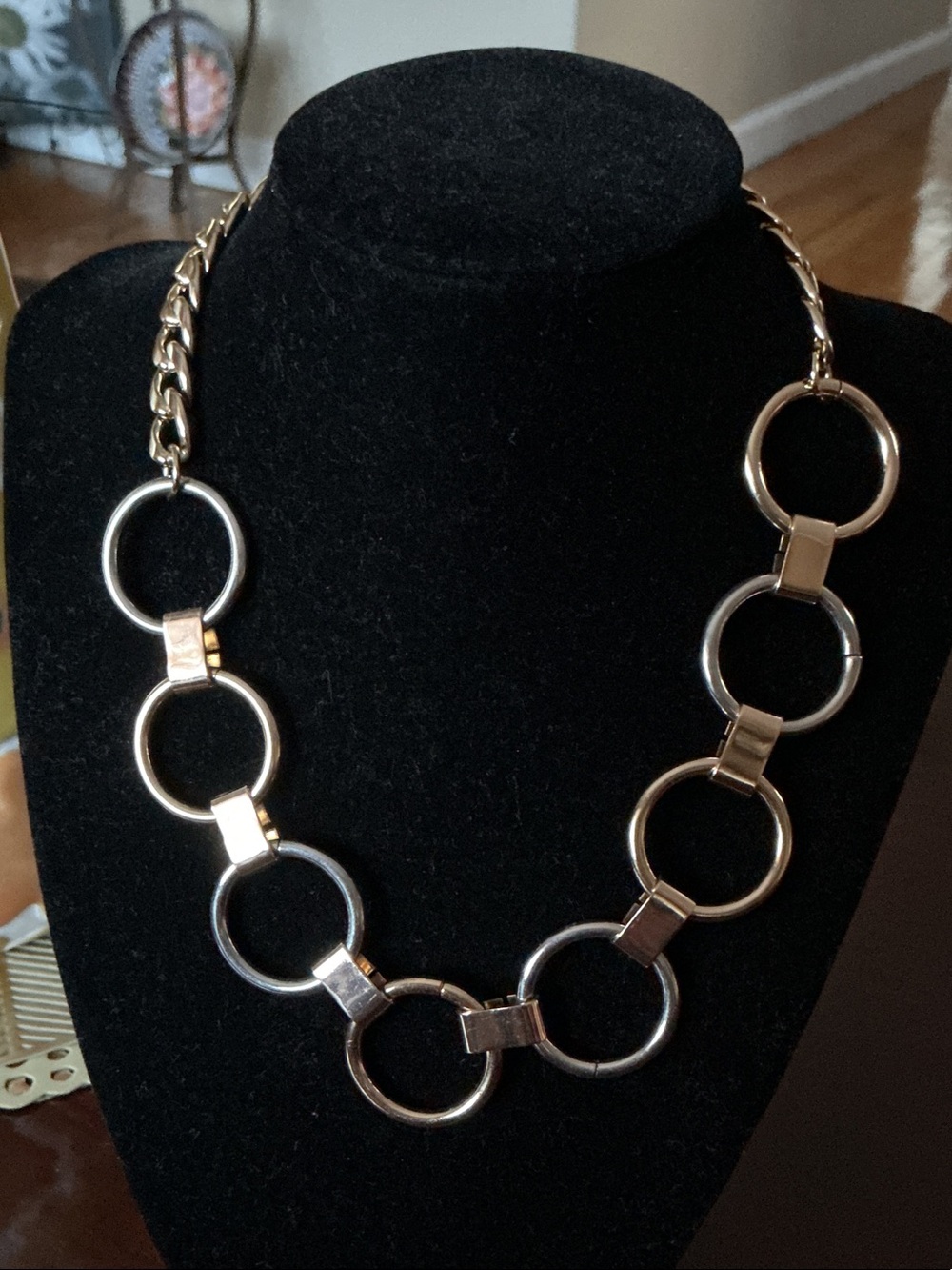 New York & Company Gold-Tone Interlocking Circle Necklace